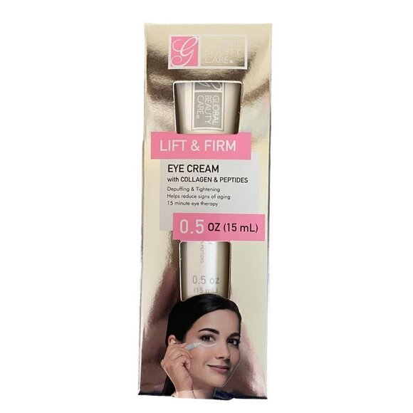 SET of (3) Global Beauty Care Lift & Firm Eye Cream with Collagen & Peptides NIB - Picture 2 of 9